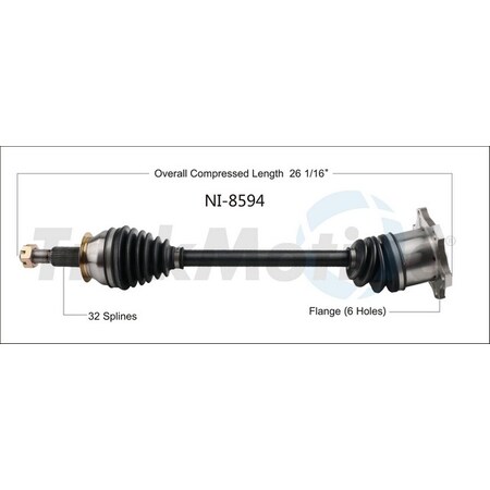 Surtrack Axle Cv Axle Shaft, Ni-8594 NI-8594
